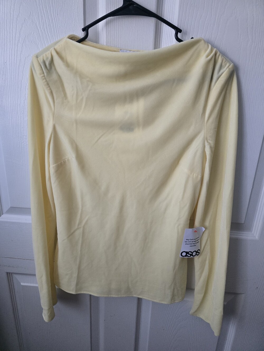 Topshop Soft Pale Yellow Women's Top Long Sleeve